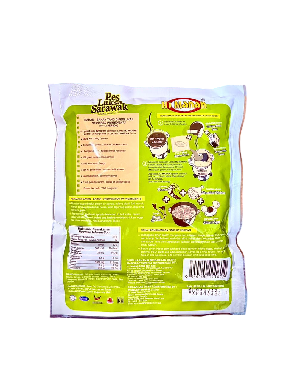 Pes Laksa Sarawak Hj.,Manan 500g